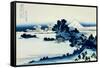 36 Views of Mount Fuji, no. 13: Shichiri Beach in Sagami Province-Katsushika Hokusai-Framed Stretched Canvas