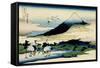 36 Views of Mount Fuji, no. 14: Umegawa in Sagami Province-Katsushika Hokusai-Framed Stretched Canvas