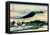 36 Views of Mount Fuji, no. 14: Umegawa in Sagami Province-Katsushika Hokusai-Framed Stretched Canvas