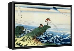 36 Views of Mount Fuji, no. 15: Kajikazawa in Kai Province-Katsushika Hokusai-Framed Stretched Canvas