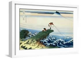 36 Views of Mount Fuji, no. 15: Kajikazawa in Kai Province-Katsushika Hokusai-Framed Giclee Print