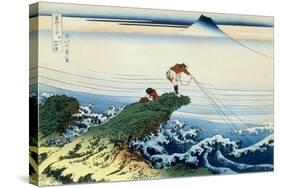 36 Views of Mount Fuji, no. 15: Kajikazawa in Kai Province-Katsushika Hokusai-Stretched Canvas