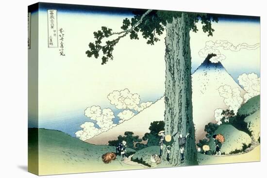 36 Views of Mount Fuji, no. 16: Mishima Pass in Kai Province-Katsushika Hokusai-Stretched Canvas