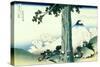 36 Views of Mount Fuji, no. 16: Mishima Pass in Kai Province-Katsushika Hokusai-Stretched Canvas