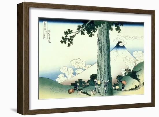 36 Views of Mount Fuji, no. 16: Mishima Pass in Kai Province-Katsushika Hokusai-Framed Giclee Print
