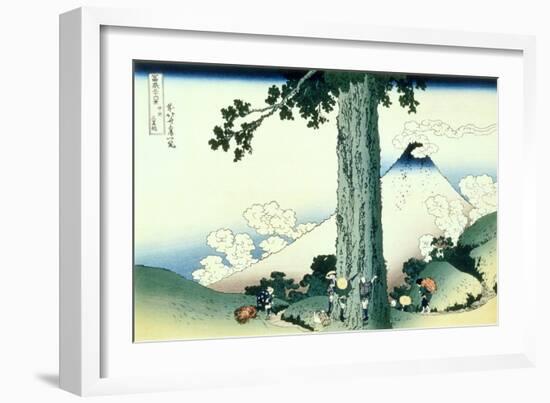 36 Views of Mount Fuji, no. 16: Mishima Pass in Kai Province-Katsushika Hokusai-Framed Giclee Print