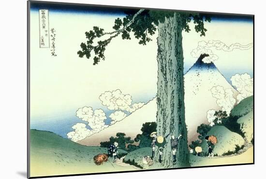 36 Views of Mount Fuji, no. 16: Mishima Pass in Kai Province-Katsushika Hokusai-Mounted Giclee Print