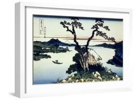 36 Views of Mount Fuji, no. 17: Lake Suwa in the Shinano Province-Katsushika Hokusai-Framed Giclee Print