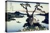 36 Views of Mount Fuji, no. 17: Lake Suwa in the Shinano Province-Katsushika Hokusai-Stretched Canvas