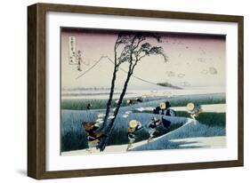 36 Views of Mount Fuji, no. 18: Ejiri in the Suruga Province-Katsushika Hokusai-Framed Giclee Print