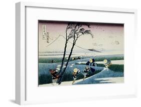 36 Views of Mount Fuji, no. 18: Ejiri in the Suruga Province-Katsushika Hokusai-Framed Giclee Print