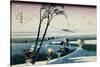 36 Views of Mount Fuji, no. 18: Ejiri in the Suruga Province-Katsushika Hokusai-Stretched Canvas