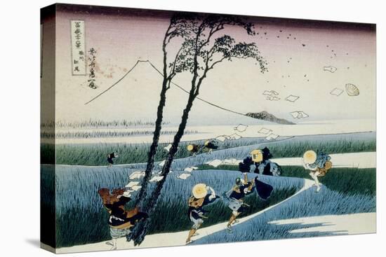 36 Views of Mount Fuji, no. 18: Ejiri in the Suruga Province-Katsushika Hokusai-Stretched Canvas