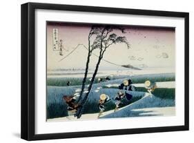 36 Views of Mount Fuji, no. 18: Ejiri in the Suruga Province-Katsushika Hokusai-Framed Premium Giclee Print