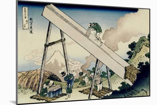 36 Views of Mount Fuji, no. 19: From the Mountains of Totomi-Katsushika Hokusai-Mounted Giclee Print