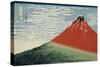 36 Views of Mount Fuji, no. 2: Mount Fuji in Clear Weather (Red Fuji)-Katsushika Hokusai-Stretched Canvas