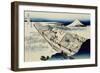 36 Views of Mount Fuji, no. 20: Ushibori in the Hitachi Province-Katsushika Hokusai-Framed Giclee Print