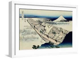 36 Views of Mount Fuji, no. 20: Ushibori in the Hitachi Province-Katsushika Hokusai-Framed Giclee Print