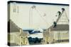 36 Views of Mount Fuji, no. 21: The Mitsui Shop on Suruga Street in Edo-Katsushika Hokusai-Stretched Canvas