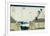 36 Views of Mount Fuji, no. 21: The Mitsui Shop on Suruga Street in Edo-Katsushika Hokusai-Framed Giclee Print