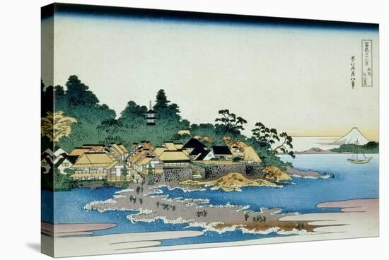 36 Views of Mount Fuji, no. 27: Enoshima in the Sagami Province-Katsushika Hokusai-Stretched Canvas