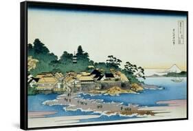 36 Views of Mount Fuji, no. 27: Enoshima in the Sagami Province-Katsushika Hokusai-Framed Stretched Canvas