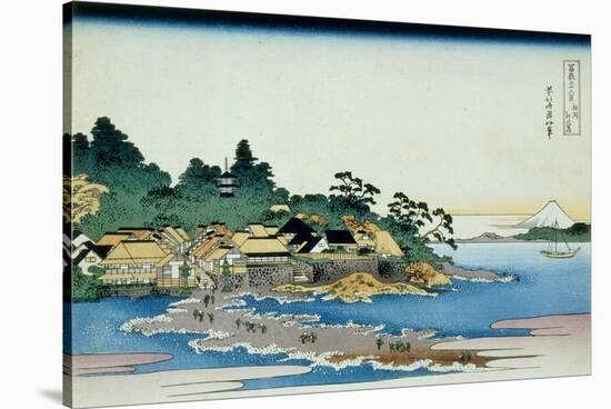 36 Views of Mount Fuji, no. 27: Enoshima in the Sagami Province-Katsushika Hokusai-Stretched Canvas