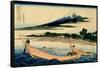 36 Views of Mount Fuji, no. 28: Shore of Tago Bay, Ejiri at Tokaido-Katsushika Hokusai-Framed Stretched Canvas