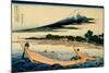 36 Views of Mount Fuji, no. 28: Shore of Tago Bay, Ejiri at Tokaido-Katsushika Hokusai-Mounted Giclee Print