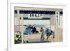 36 Views of Mount Fuji, no. 29: Yoshida at Tokaido-Katsushika Hokusai-Framed Giclee Print