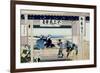 36 Views of Mount Fuji, no. 29: Yoshida at Tokaido-Katsushika Hokusai-Framed Giclee Print