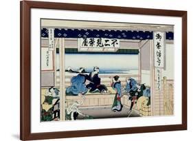 36 Views of Mount Fuji, no. 29: Yoshida at Tokaido-Katsushika Hokusai-Framed Giclee Print