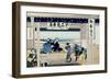 36 Views of Mount Fuji, no. 29: Yoshida at Tokaido-Katsushika Hokusai-Framed Giclee Print