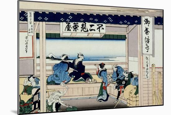 36 Views of Mount Fuji, no. 29: Yoshida at Tokaido-Katsushika Hokusai-Mounted Giclee Print