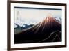 36 Views of Mount Fuji, no. 3: A Shower Below the Summit-Katsushika Hokusai-Framed Giclee Print