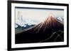 36 Views of Mount Fuji, no. 3: A Shower Below the Summit-Katsushika Hokusai-Framed Giclee Print