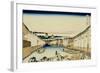 36 Views of Mount Fuji, no. 31: Nihonbashi Bridge in Edo-Katsushika Hokusai-Framed Giclee Print