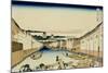 36 Views of Mount Fuji, no. 31: Nihonbashi Bridge in Edo-Katsushika Hokusai-Mounted Giclee Print