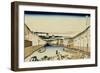 36 Views of Mount Fuji, no. 31: Nihonbashi Bridge in Edo-Katsushika Hokusai-Framed Giclee Print