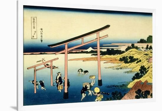 36 Views of Mount Fuji, no. 33: The Bay of Noboto-Katsushika Hokusai-Framed Giclee Print