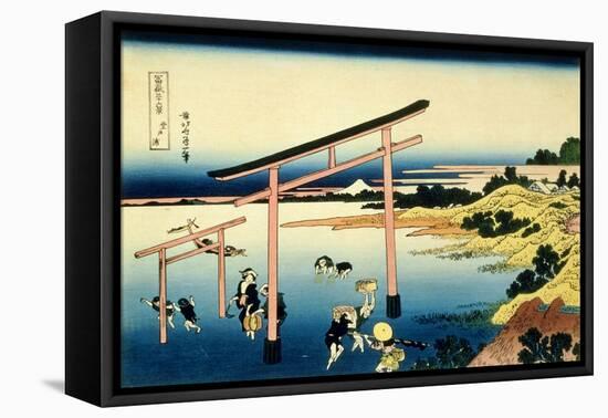 36 Views of Mount Fuji, no. 33: The Bay of Noboto-Katsushika Hokusai-Framed Stretched Canvas