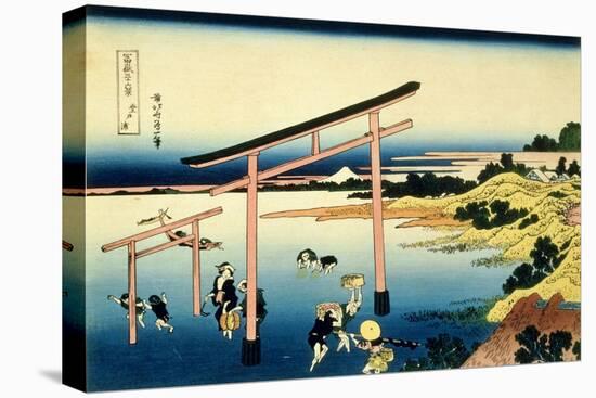 36 Views of Mount Fuji, no. 33: The Bay of Noboto-Katsushika Hokusai-Stretched Canvas