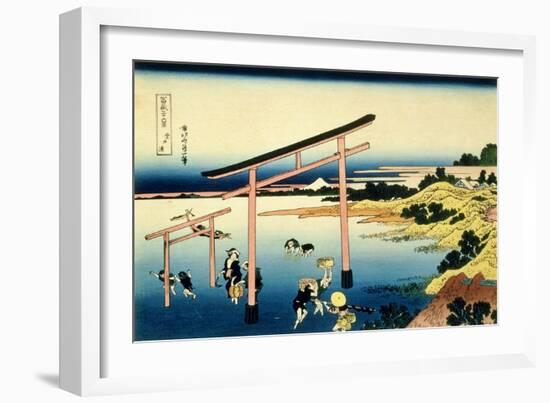 36 Views of Mount Fuji, no. 33: The Bay of Noboto-Katsushika Hokusai-Framed Giclee Print