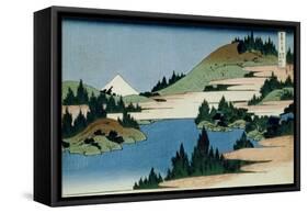 36 Views of Mount Fuji, no. 34: The Lake of Hakone in the Sagami Province-Katsushika Hokusai-Framed Stretched Canvas