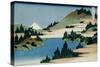 36 Views of Mount Fuji, no. 34: The Lake of Hakone in the Sagami Province-Katsushika Hokusai-Stretched Canvas