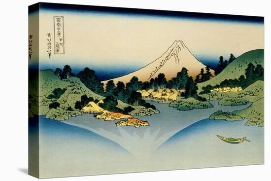 36 Views of Mount Fuji, no. 35: Reflected in Lake Kawaguchi, Seen from the Misaka Pass, Kai Provinc-Katsushika Hokusai-Stretched Canvas