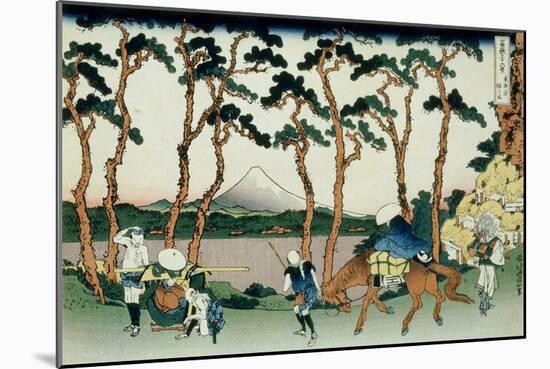 36 Views of Mount Fuji, no. 36: Hodogaya on the Tokaido-Katsushika Hokusai-Mounted Giclee Print