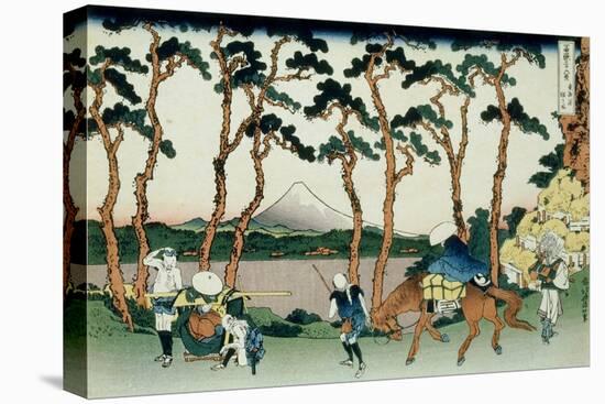 36 Views of Mount Fuji, no. 36: Hodogaya on the Tokaido-Katsushika Hokusai-Stretched Canvas