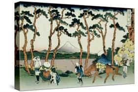 36 Views of Mount Fuji, no. 36: Hodogaya on the Tokaido-Katsushika Hokusai-Stretched Canvas