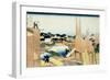 36 Views of Mount Fuji, no. 37: The Timberyard at Honjo-Katsushika Hokusai-Framed Giclee Print